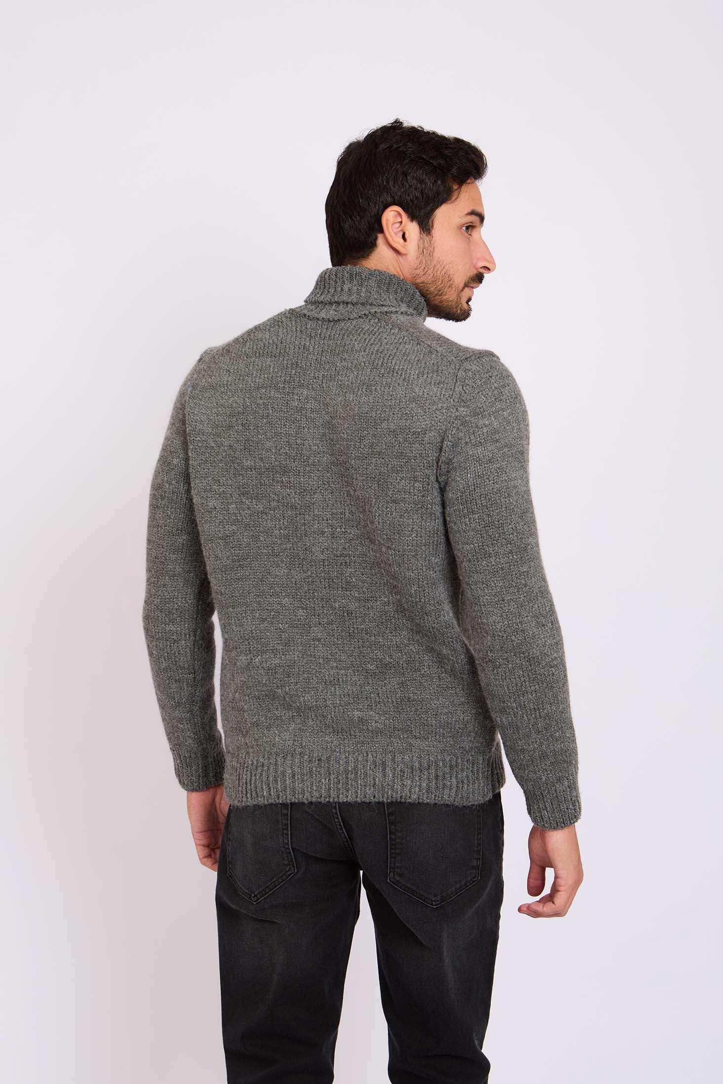 Men Regular Fit Pullover Grey