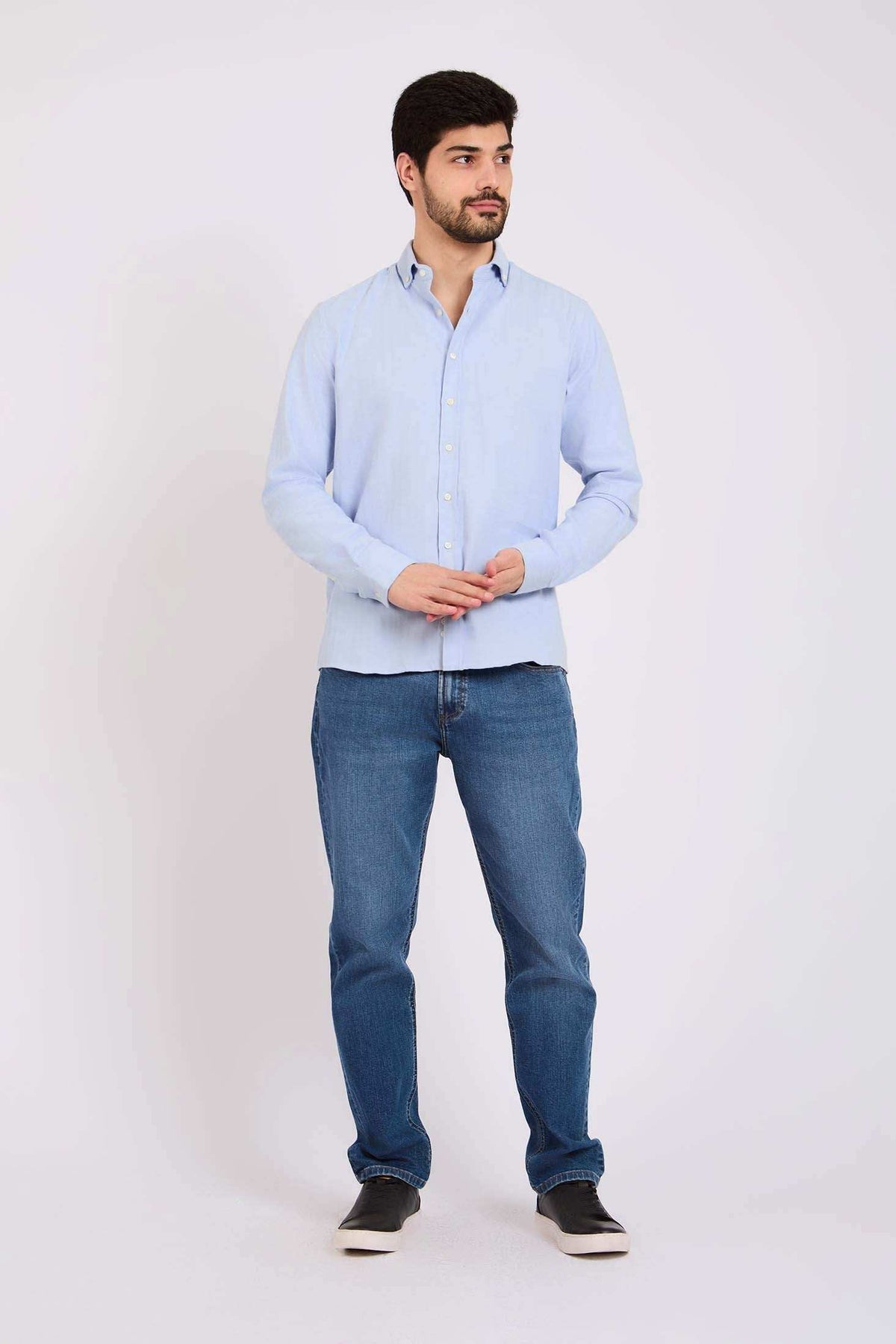 Men Regular Fit Shirt Blue