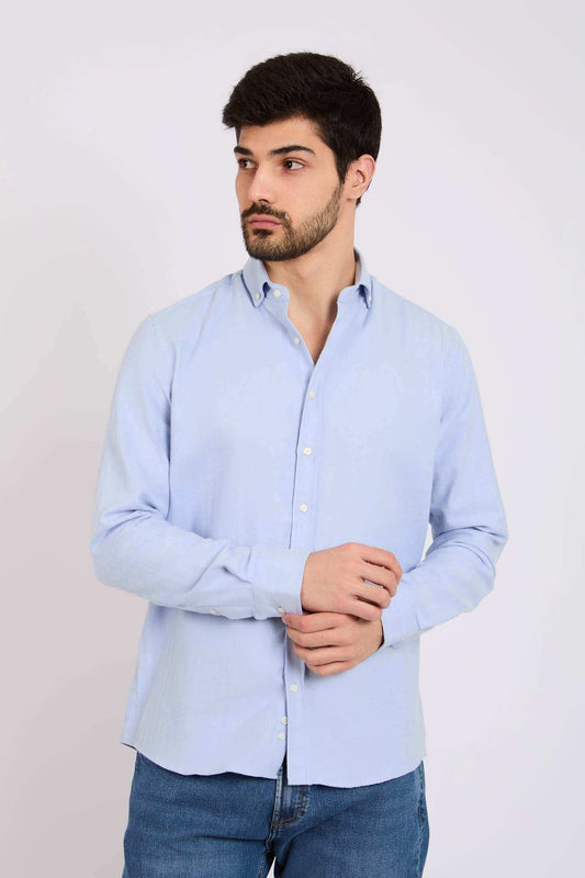 Men Regular Fit Shirt Blue