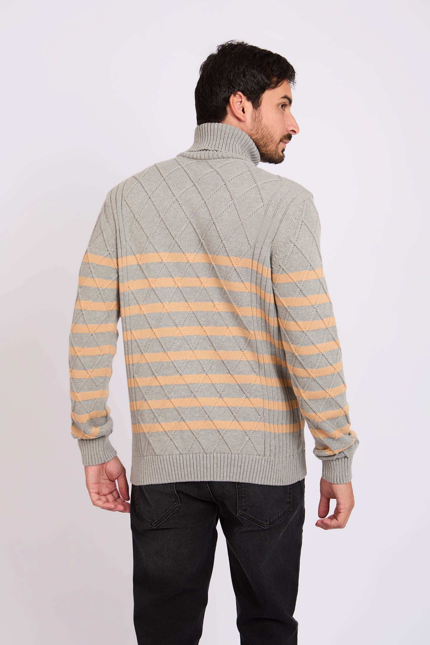 Men Regular Fit Pullover Grey