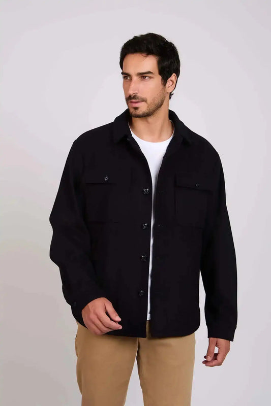 Men Regular Fit Jacket Blue