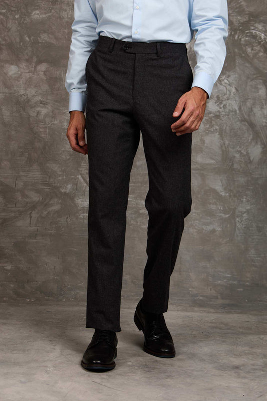Men Regular Fit Pants Black