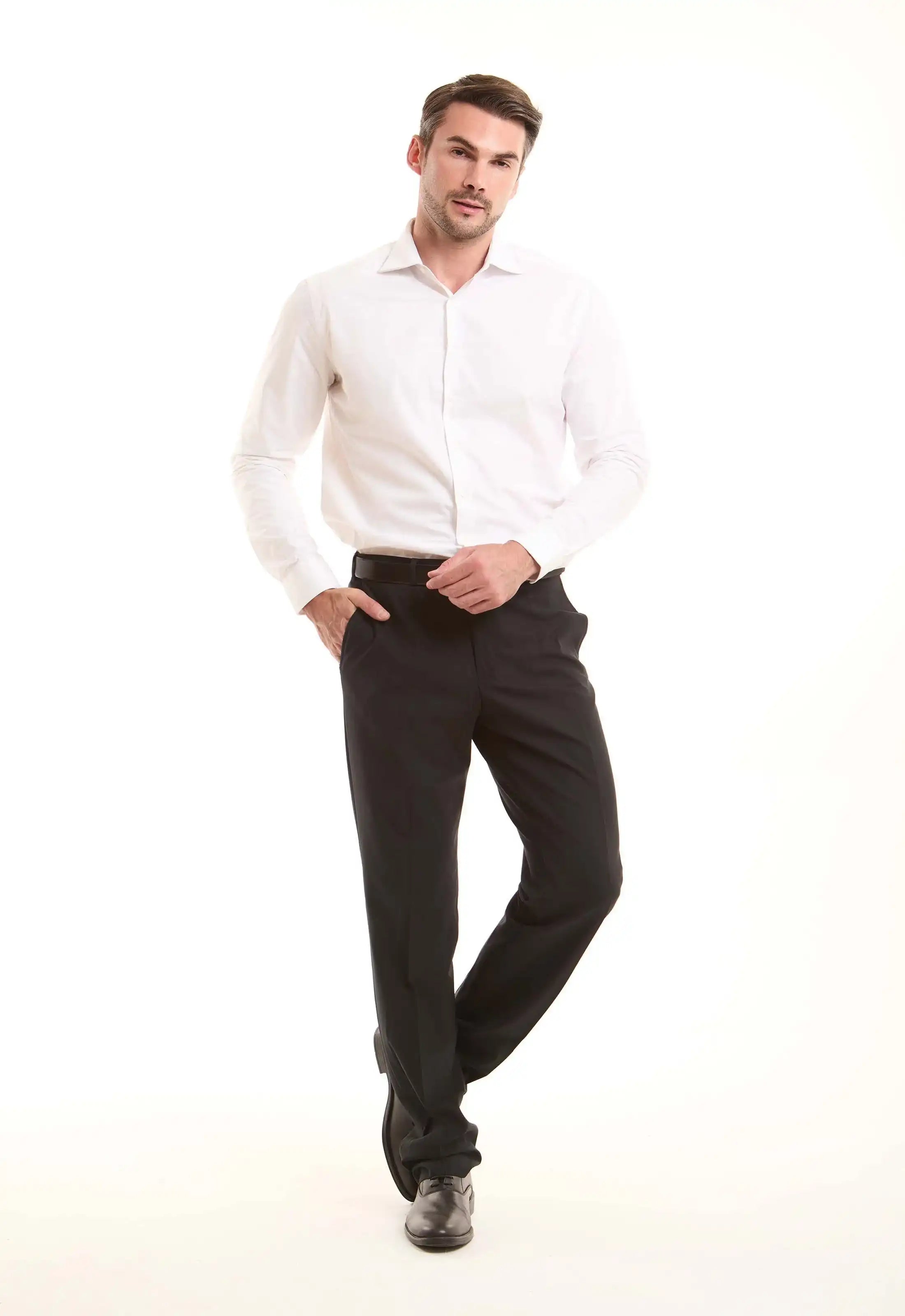 White Cotton Button-Down Shirt