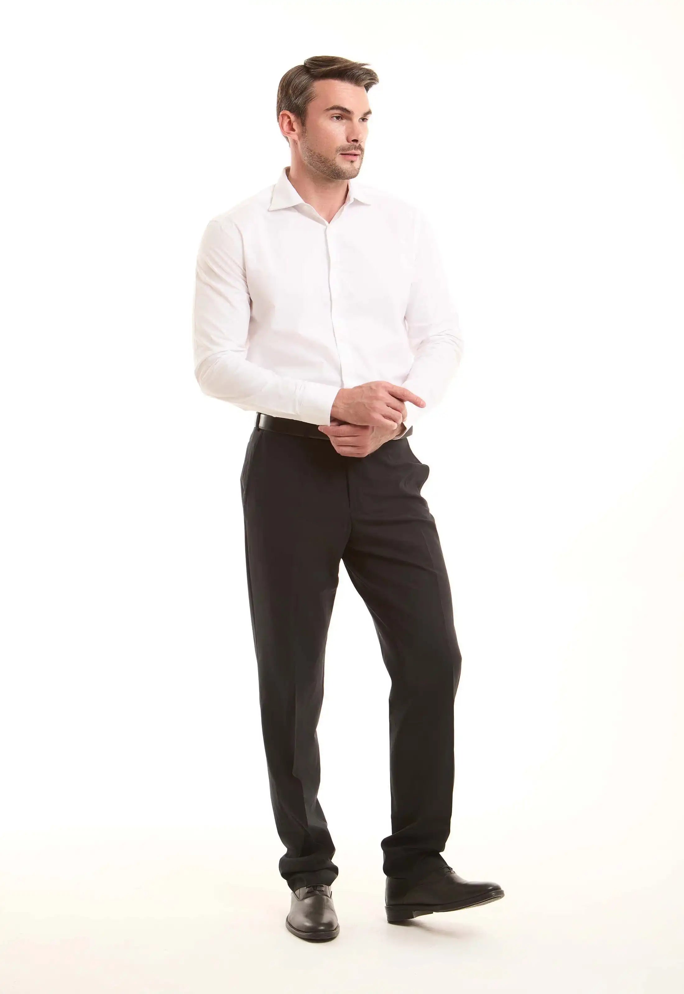 White Cotton Button-Down Shirt
