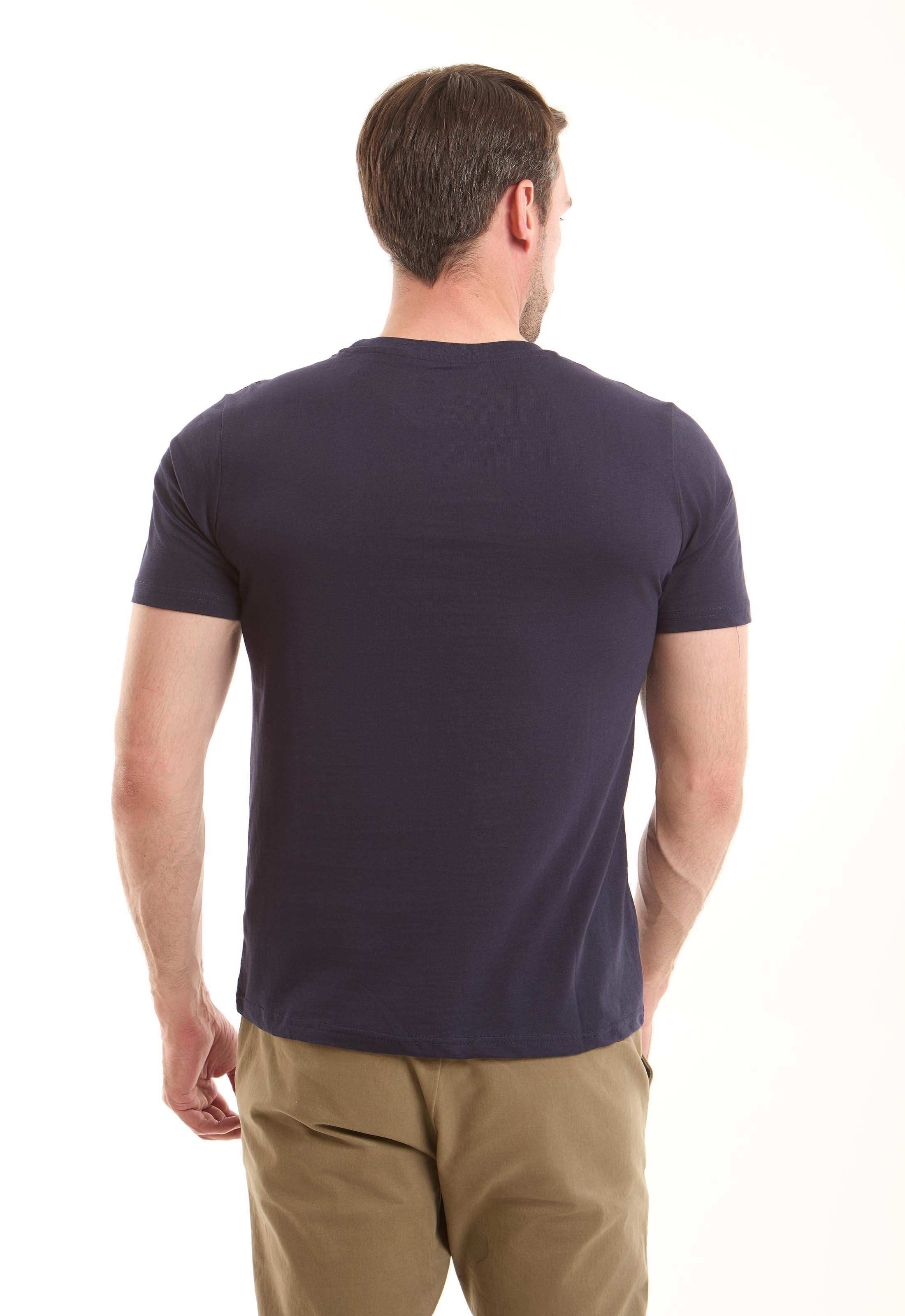 Navy Cotton Crew Neck T-Shirt