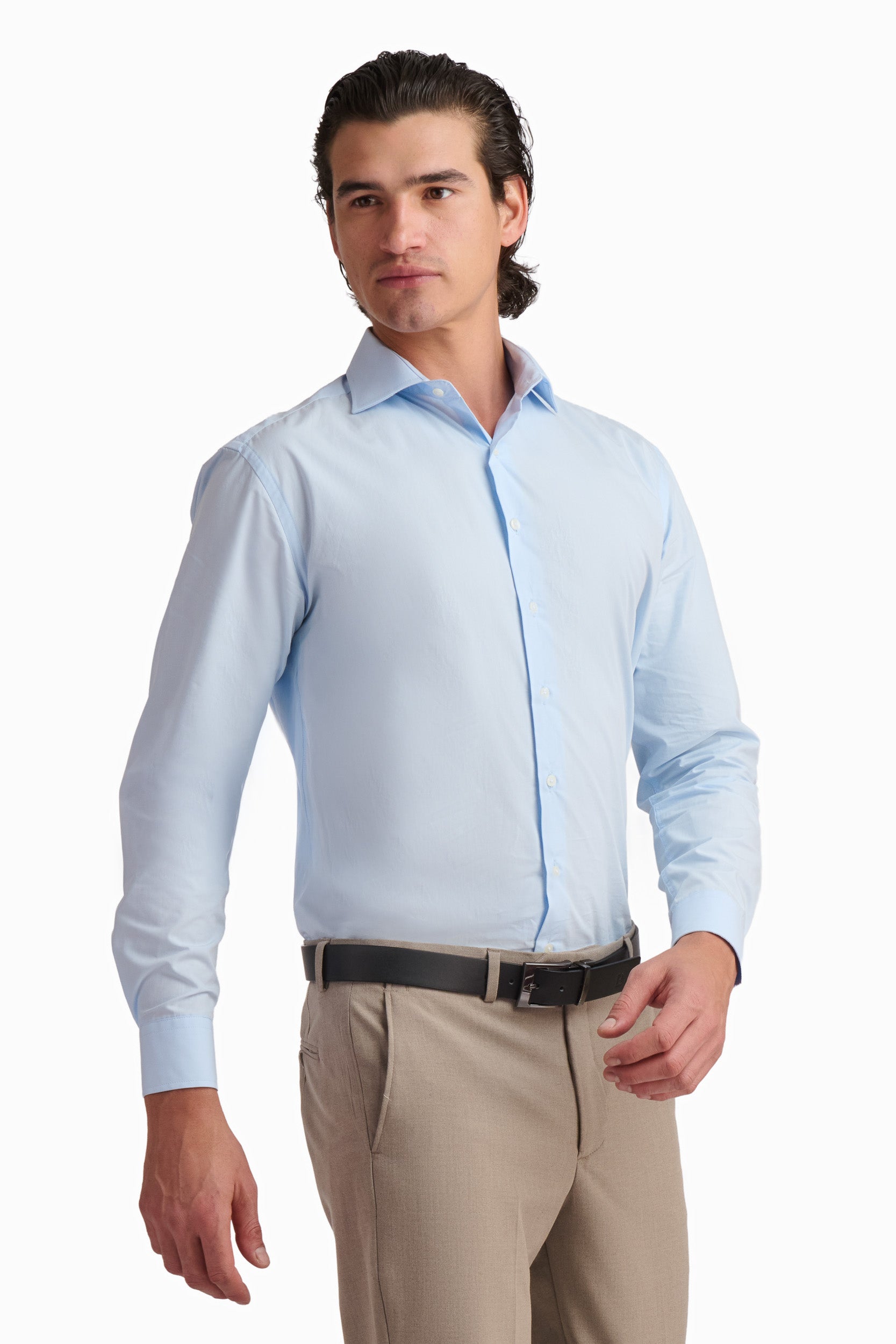 Light Blue Cotton Buttoned Shirt