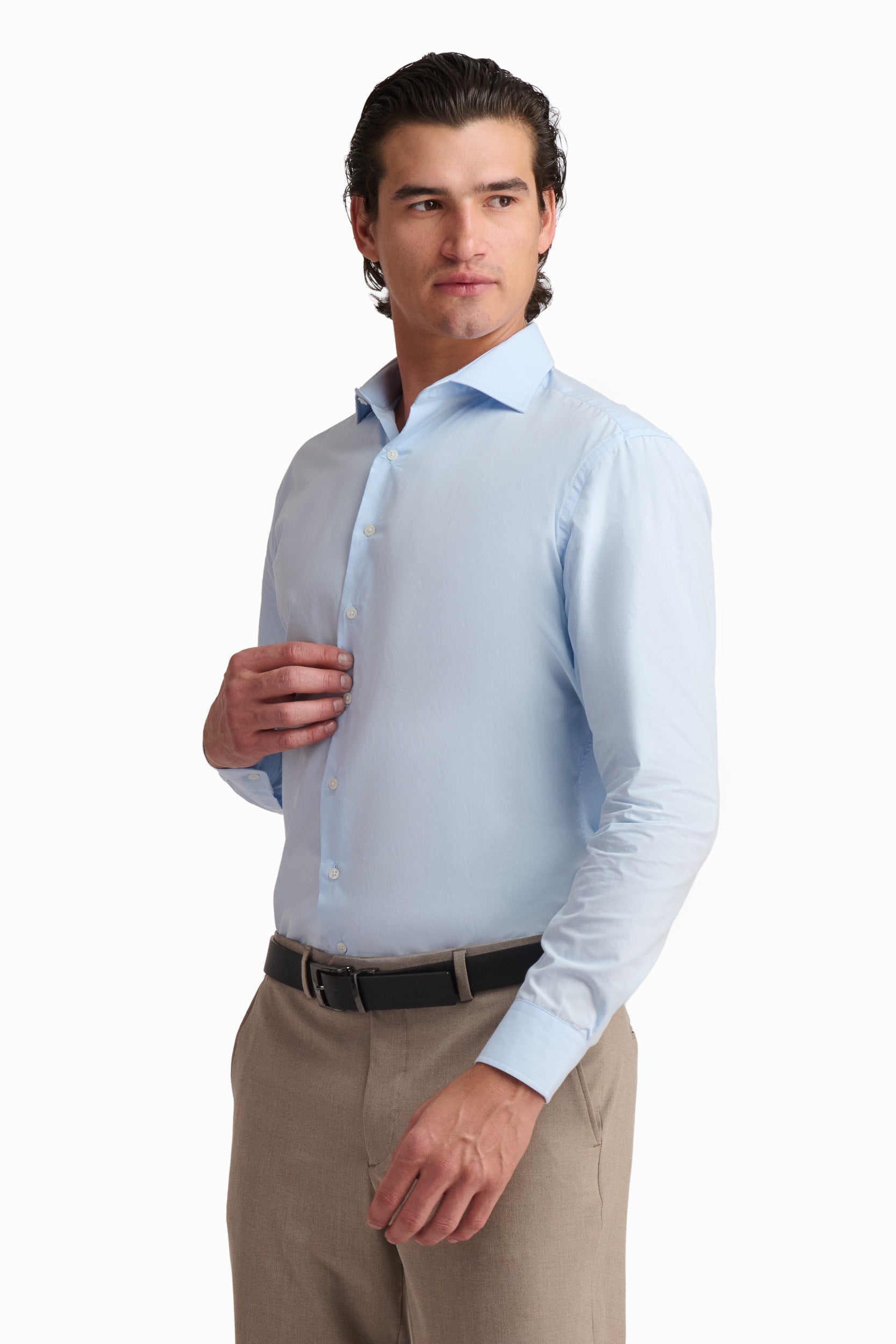Light Blue Cotton Buttoned Shirt
