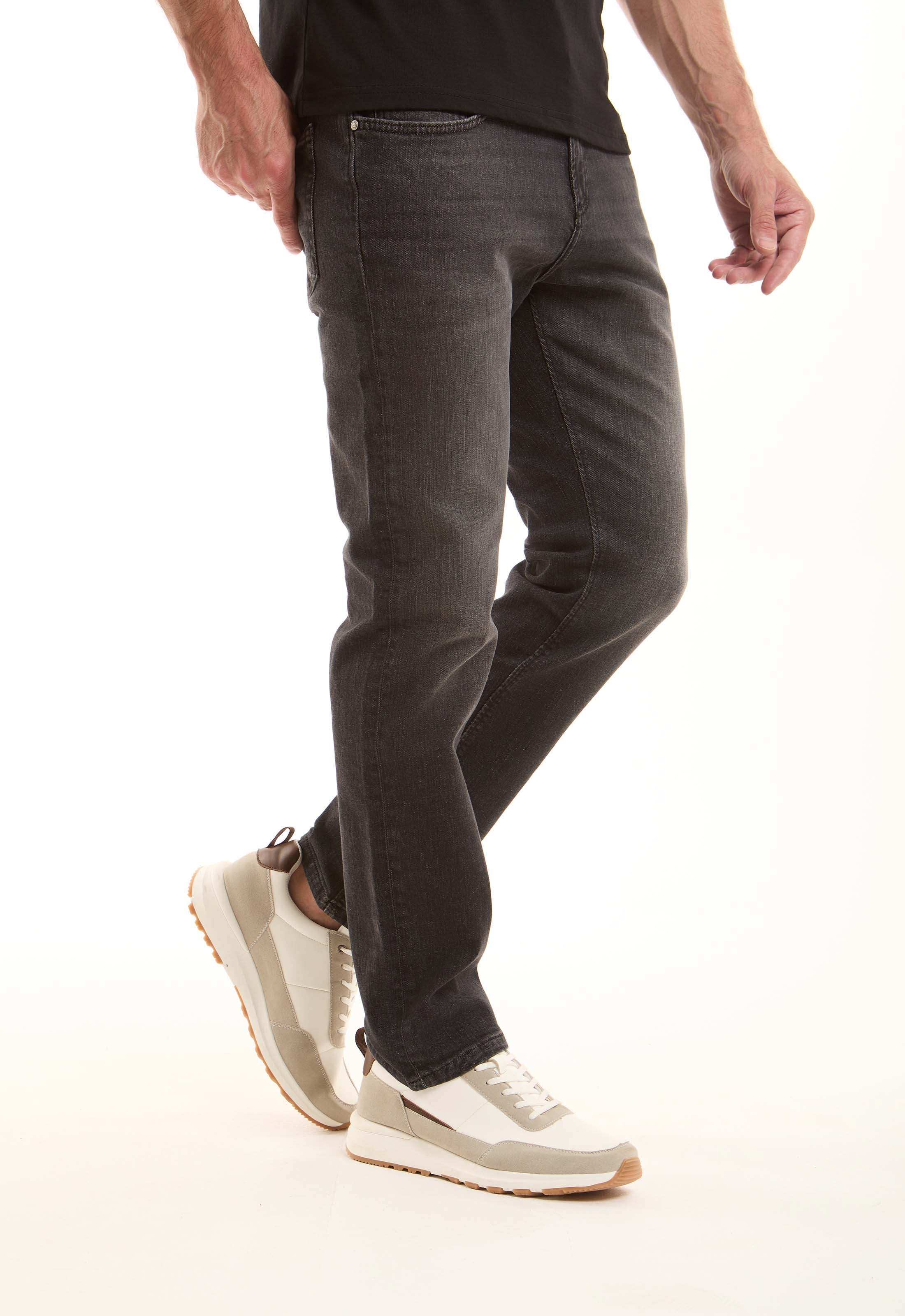 Dark Grey Straight Jeans