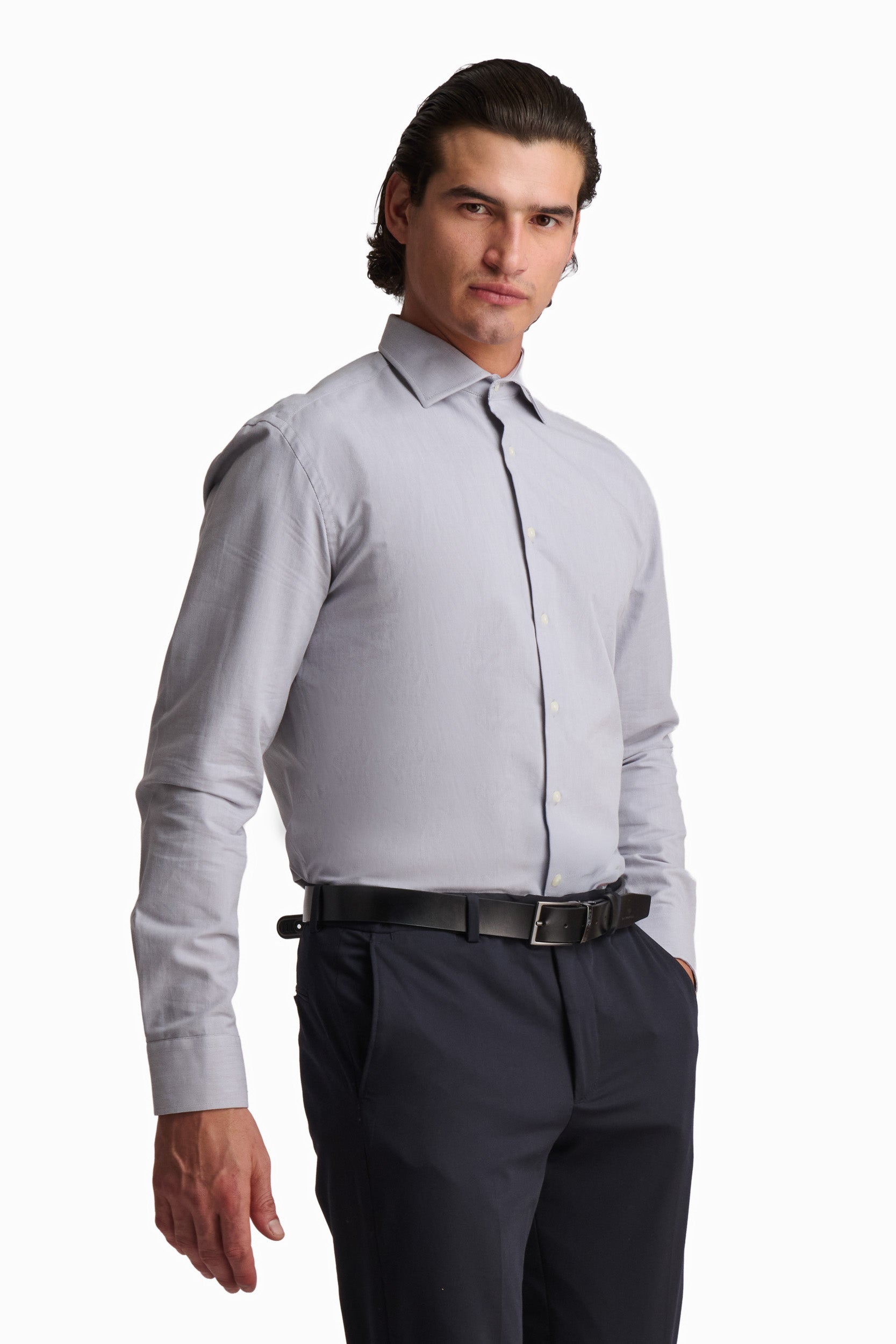 Light Grey Classic Cotton Shirt