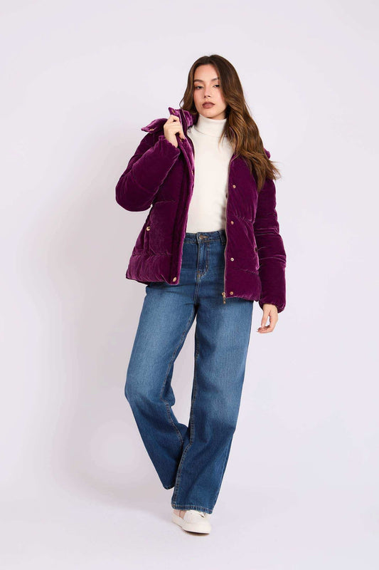 Women Regular Fit Jacket Purple