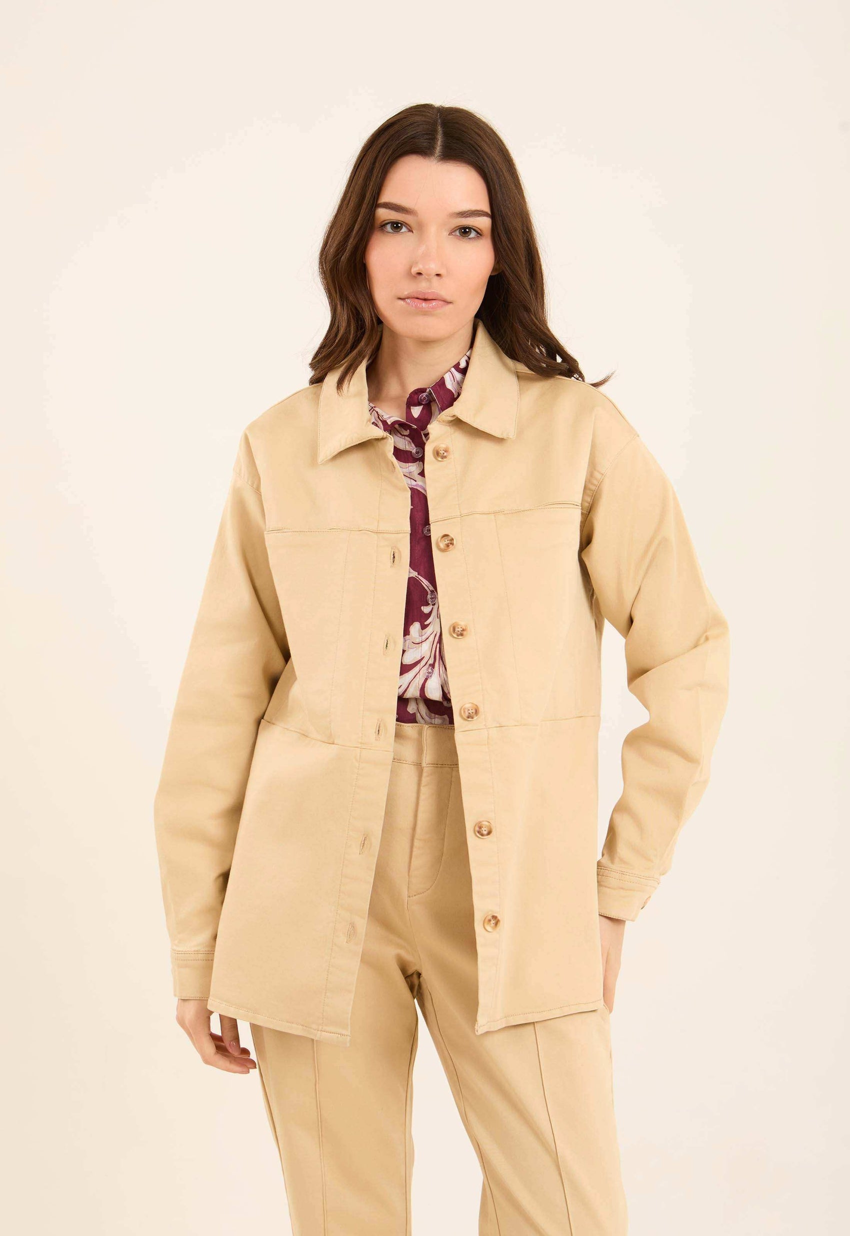 Women Blouse Cotton Grey