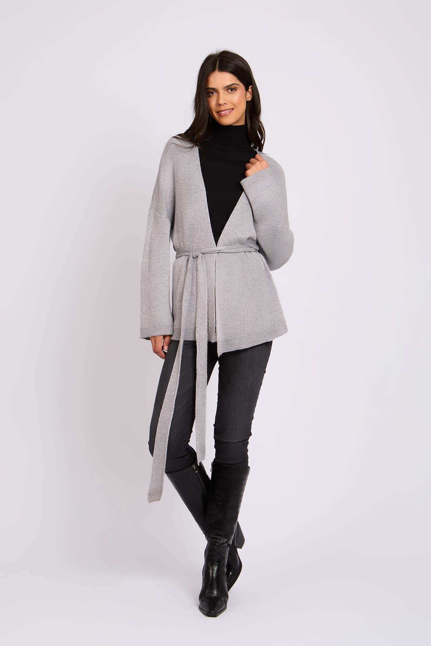 Women Regular Fit Cardigan Grey