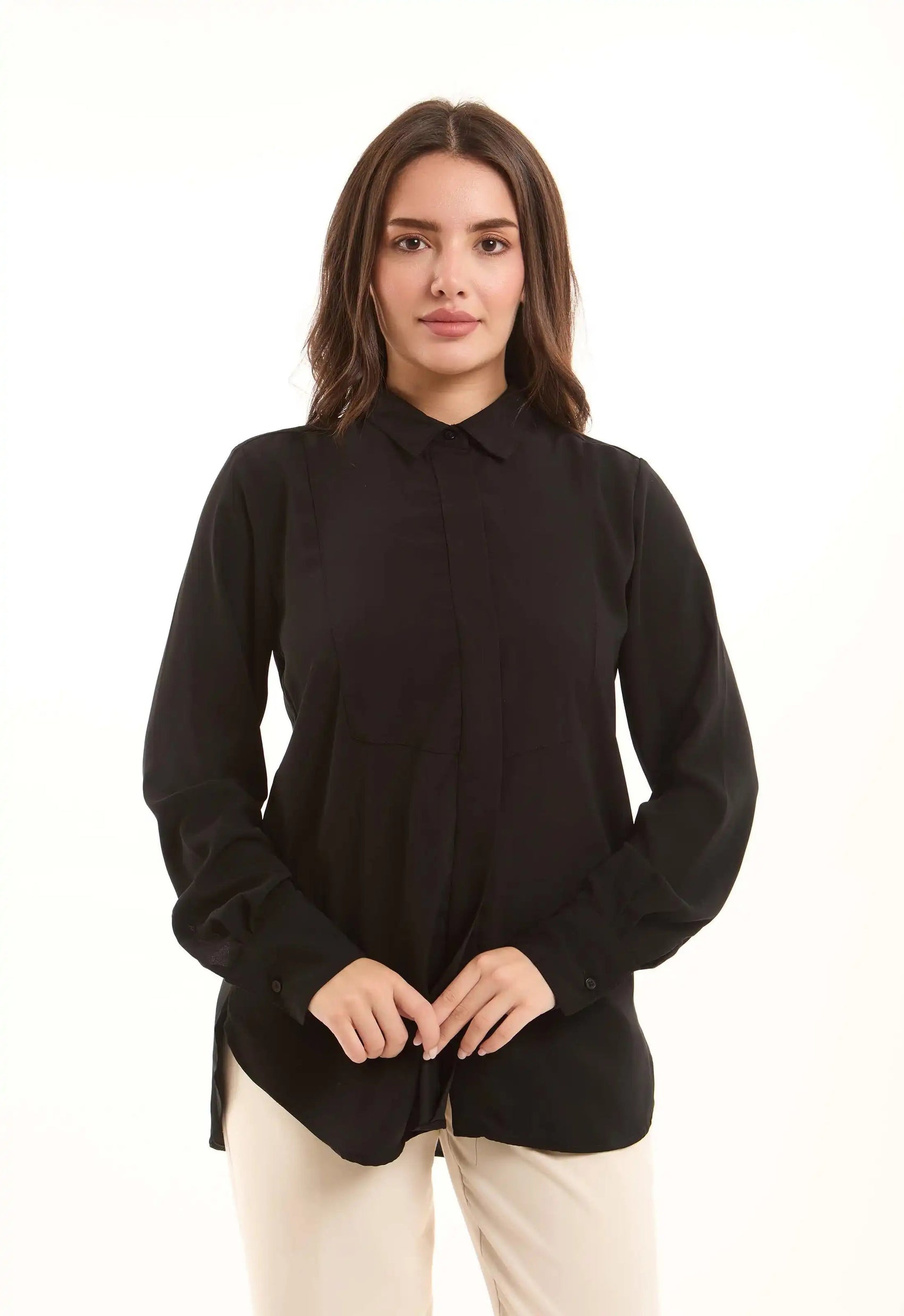 Elegant Minimalist Longline Shirt