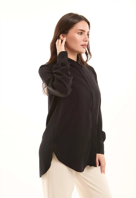 Elegant Minimalist Longline Shirt