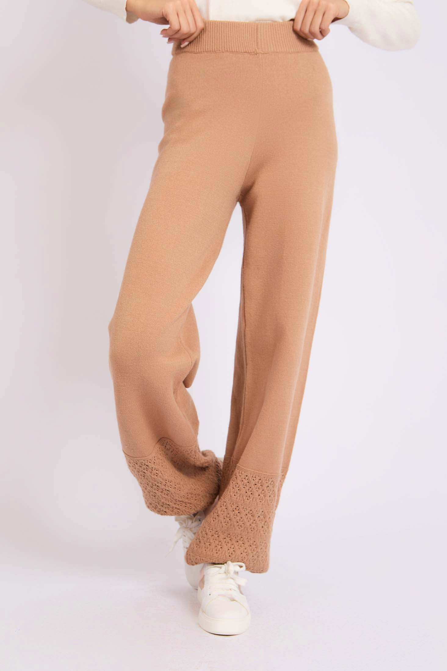 Women Regular Fit Pants Brown