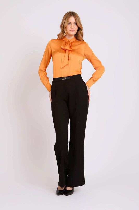 Women Regular Fit Blouse Orange