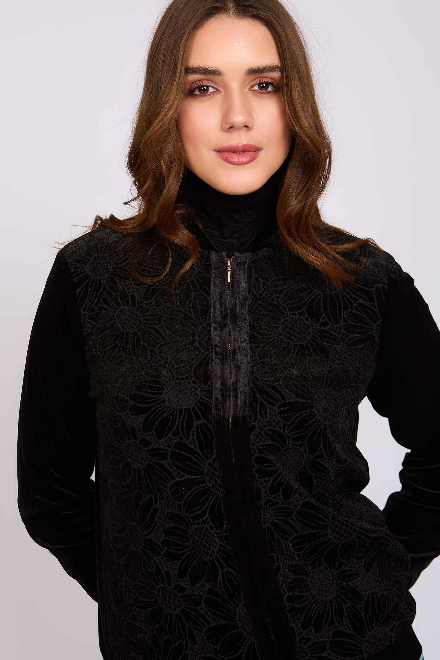Women Regular Fit Jacket Black