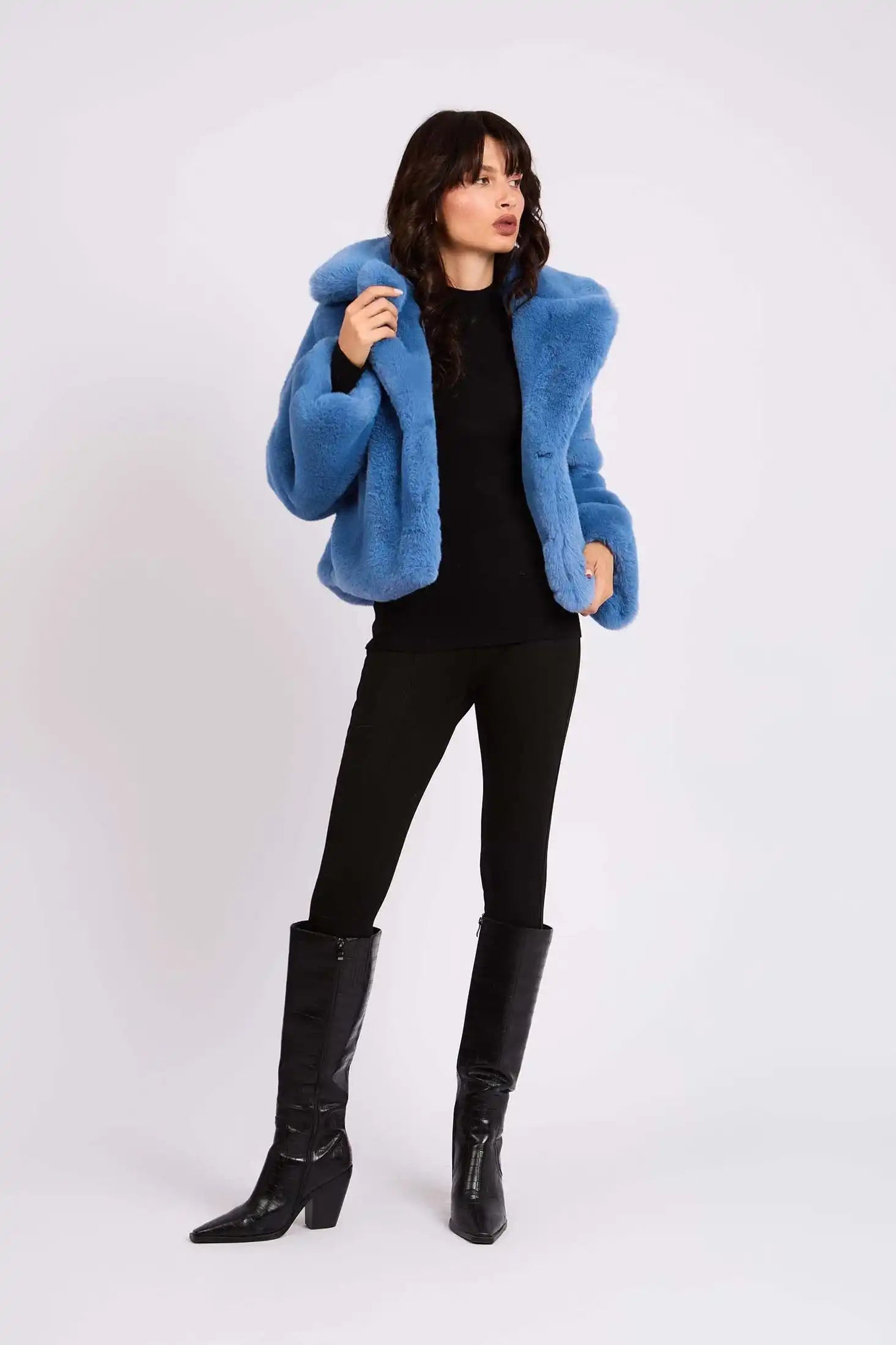 Women Regular Fit Jacket Blue