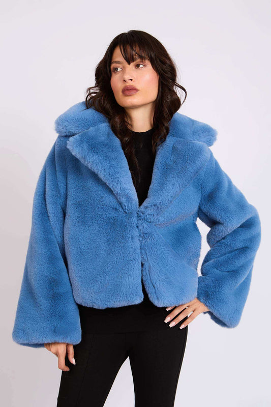 Women Regular Fit Jacket Blue