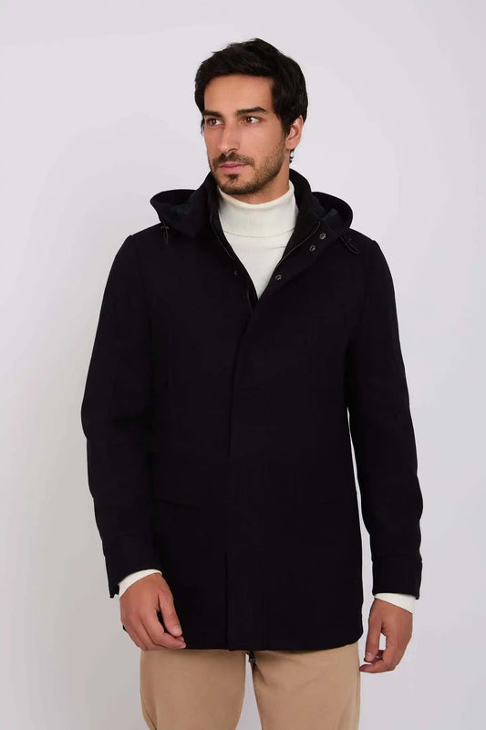 Men Regular Fit Jacket Black