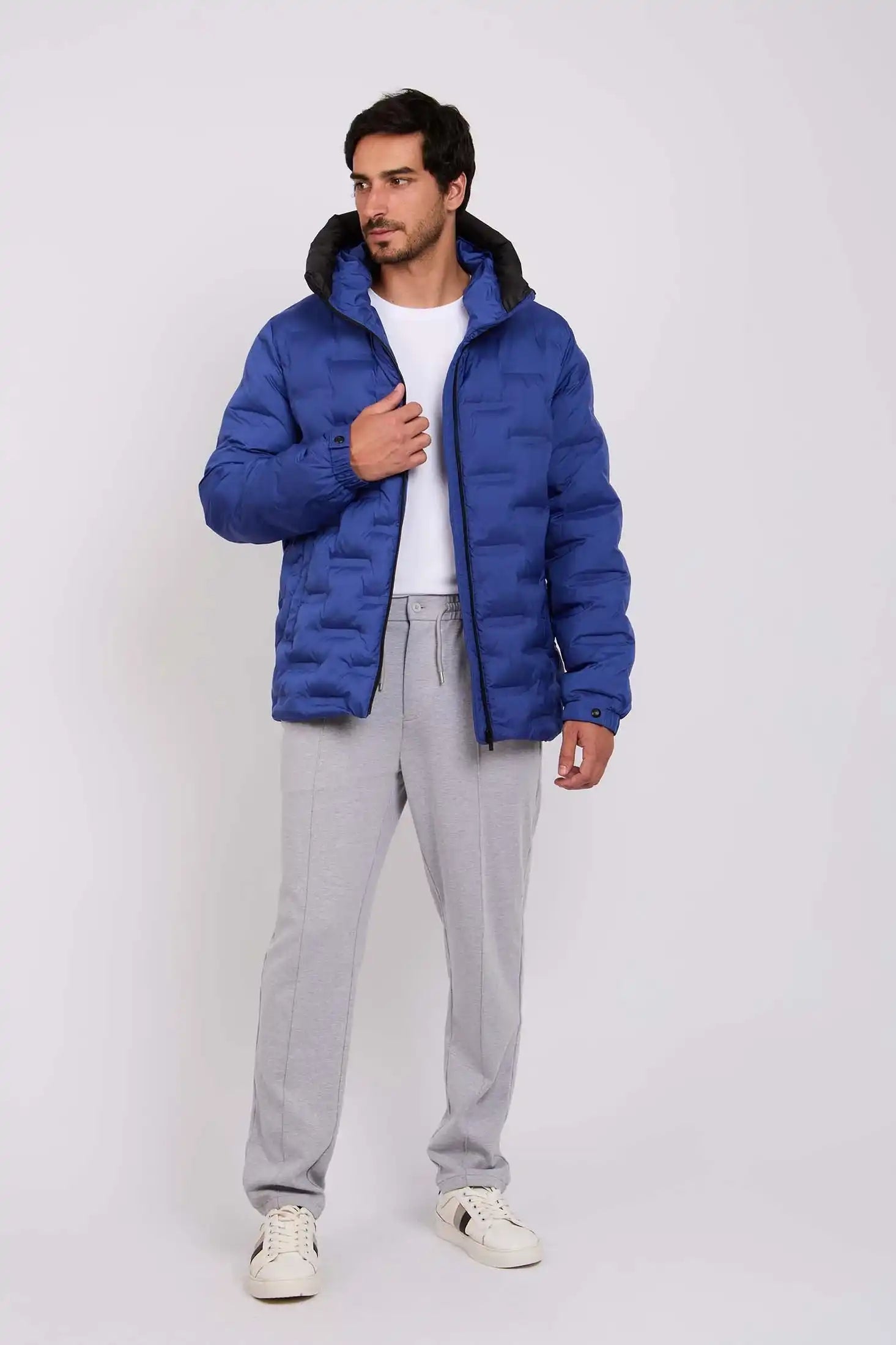 Men Regular Fit Jacket Blue