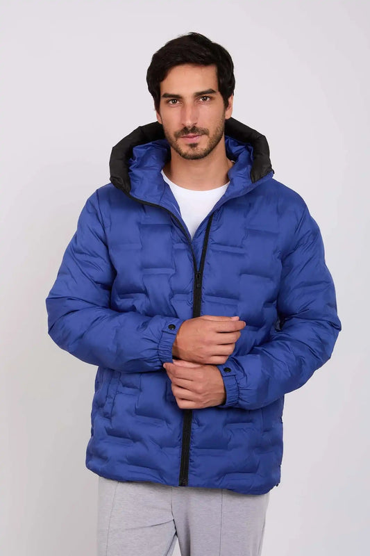 Men Regular Fit Jacket Blue