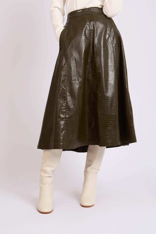 Women Regular Fit Skirt Green