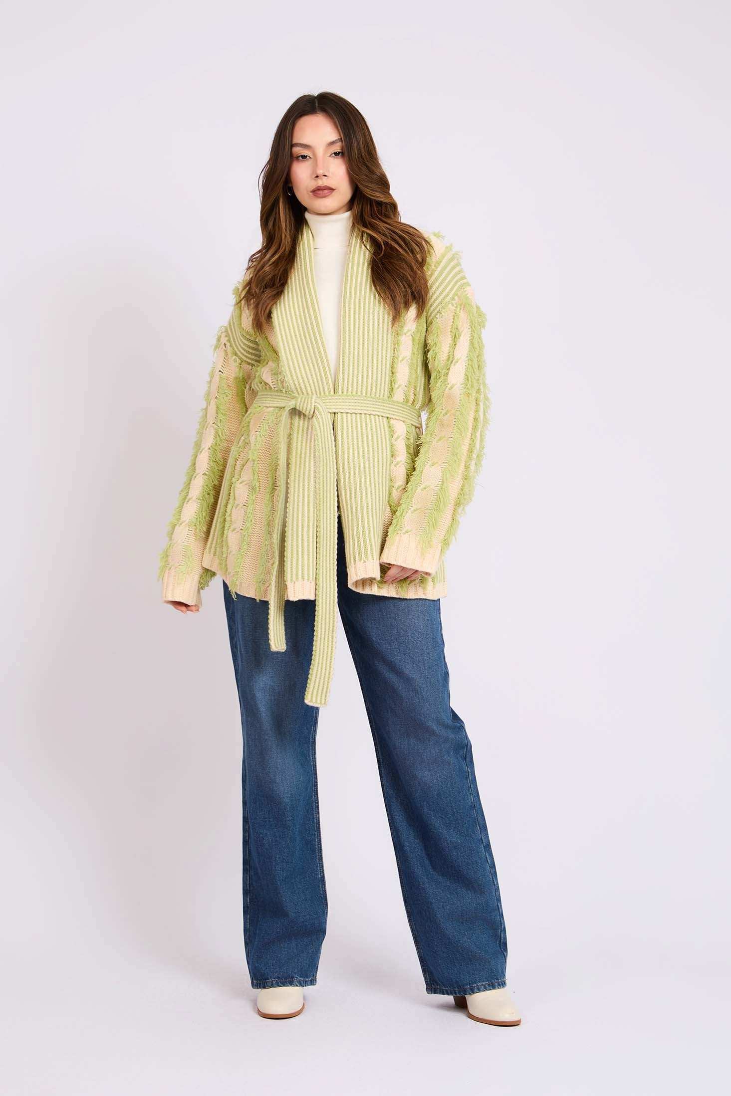 Women Regular Fit Cardigan Brown