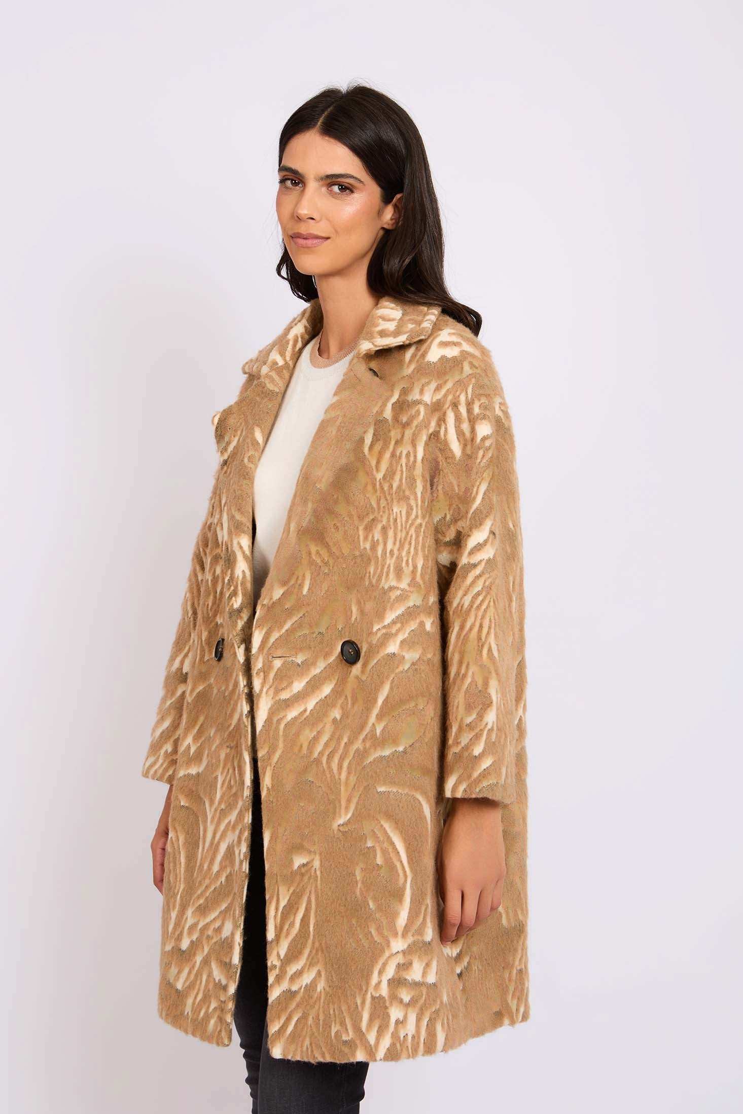 Women Regular Fit Coat Brown