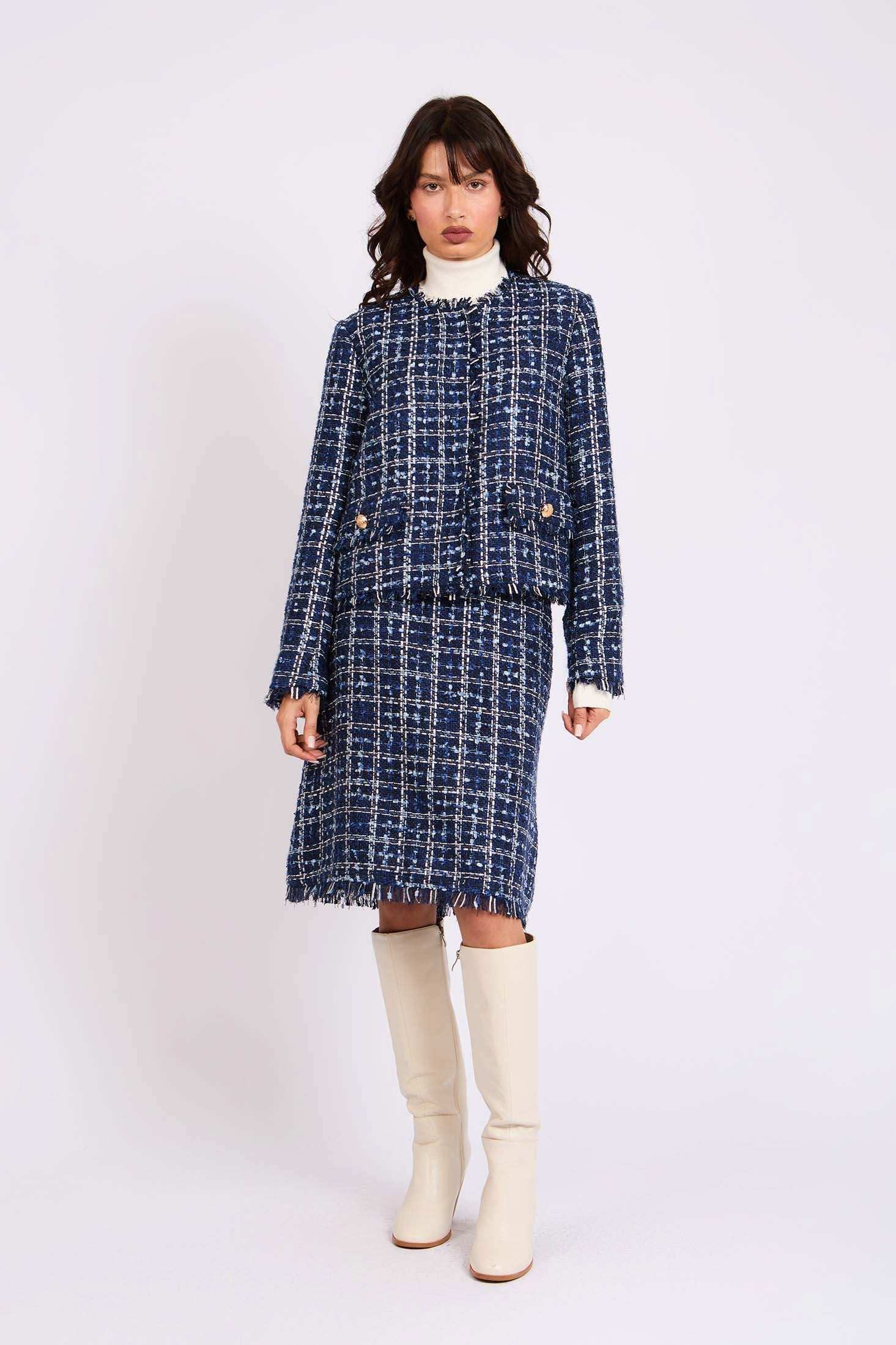 Women Regular Fit Jacket Blue