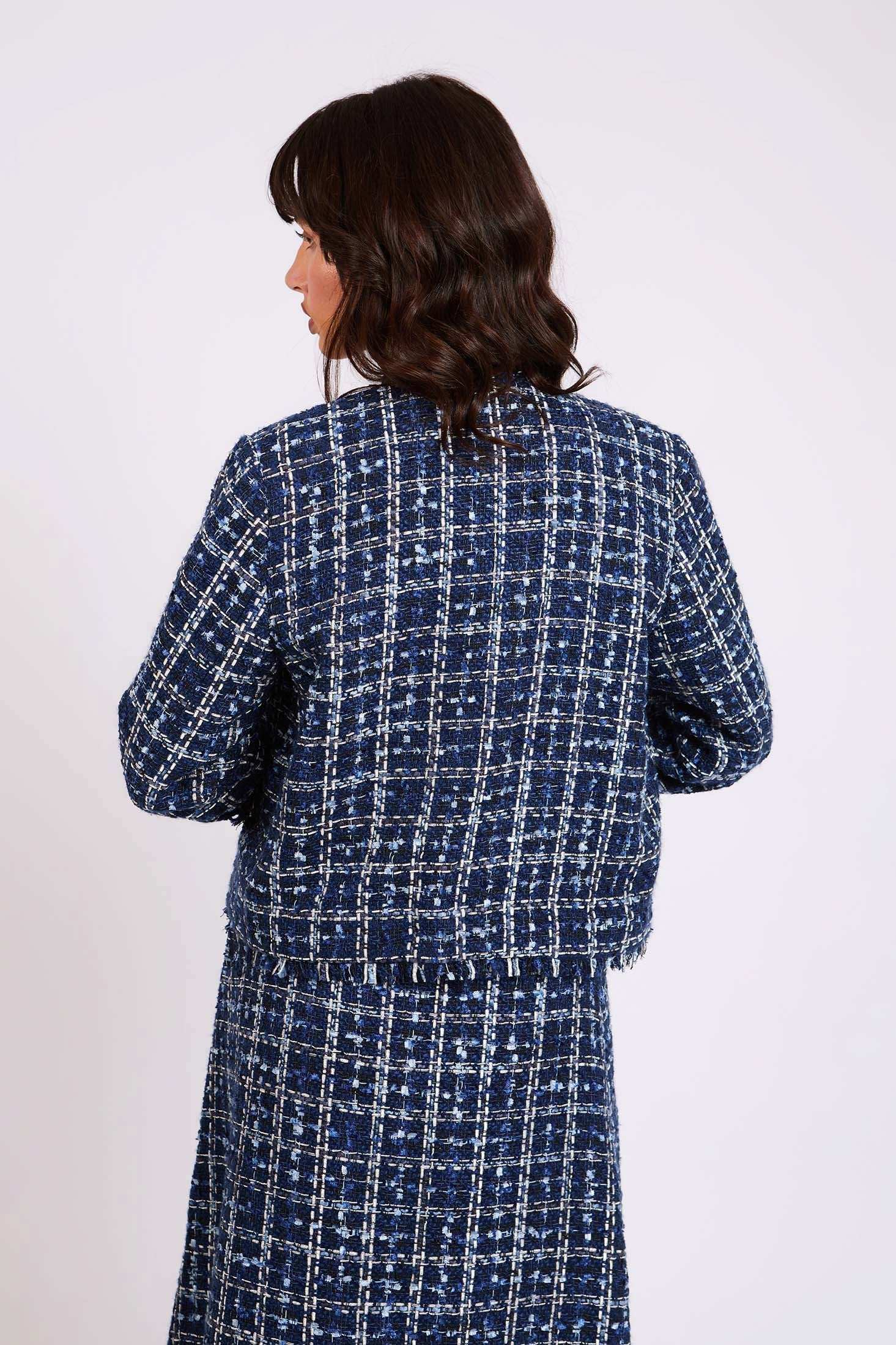 Women Regular Fit Jacket Blue