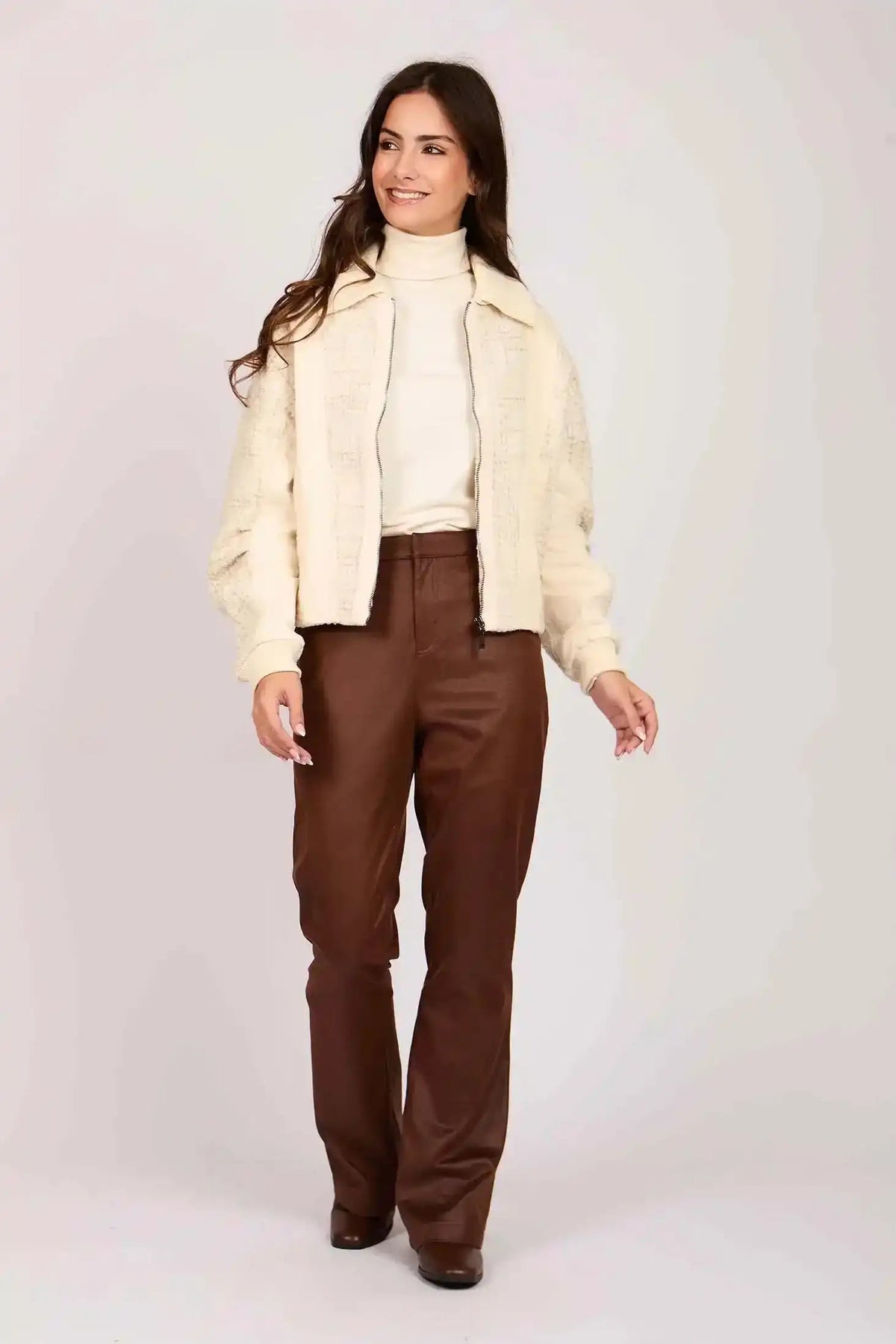 Women Regular Fit Jacket Off White