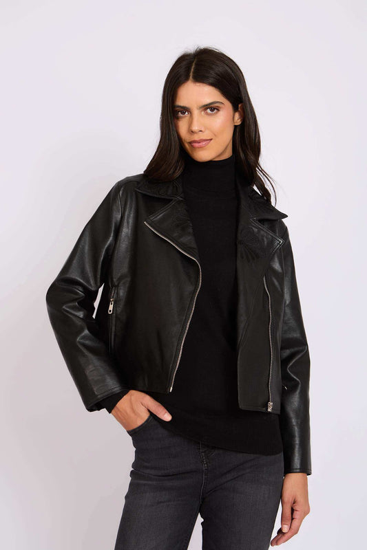 Women Regular Fit Jacket Black