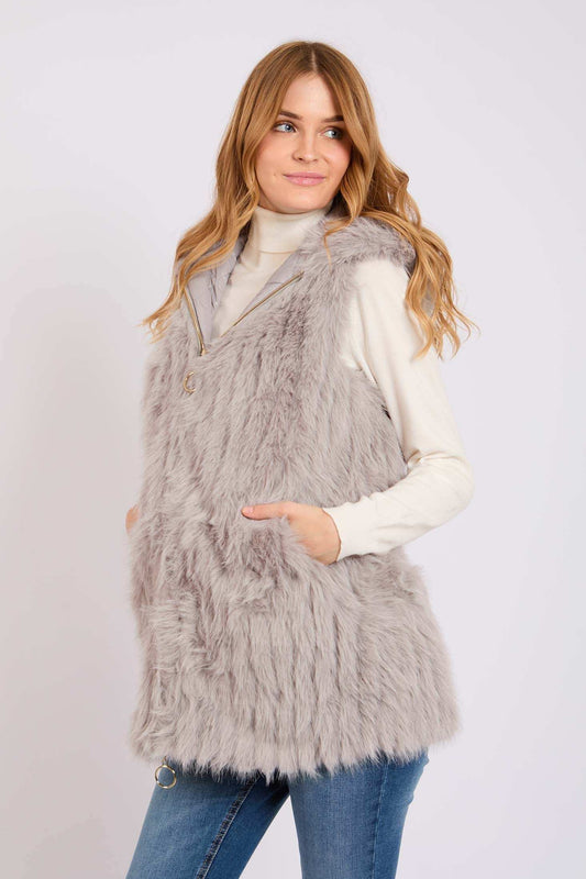 Women Regular Fit Vest Grey