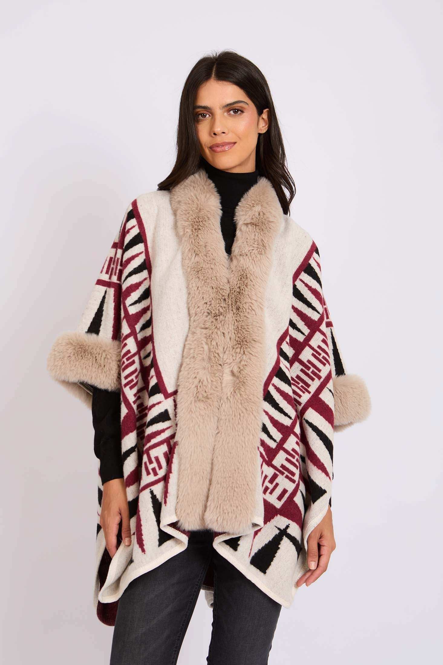 Women Regular Fit Poncho Multicolor