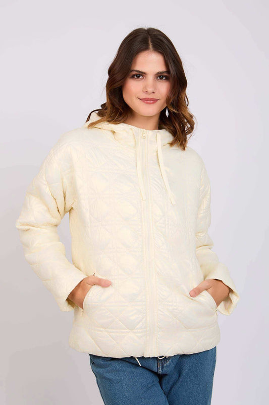 Women Jacket Puffer White