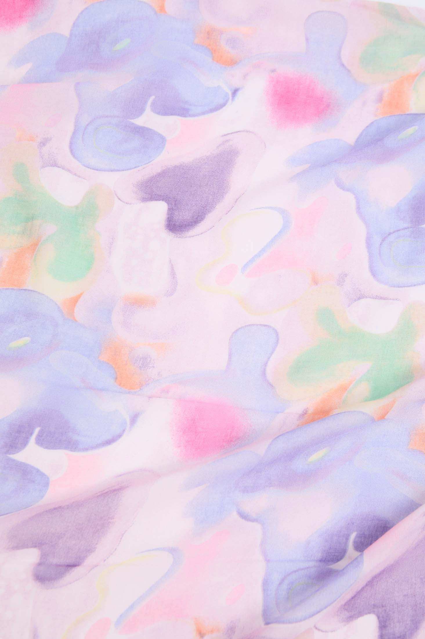 Women Scarf Dark Purple Multicolor