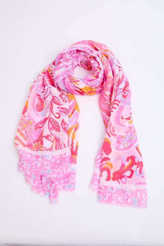 Women Scarf FuchsiaMulticolor