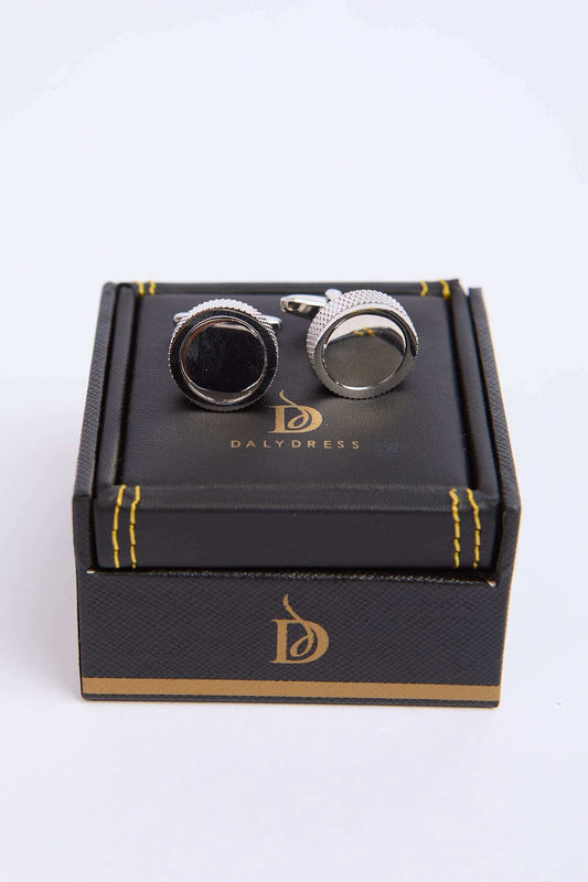 Men Regular Fit Cufflink Grey