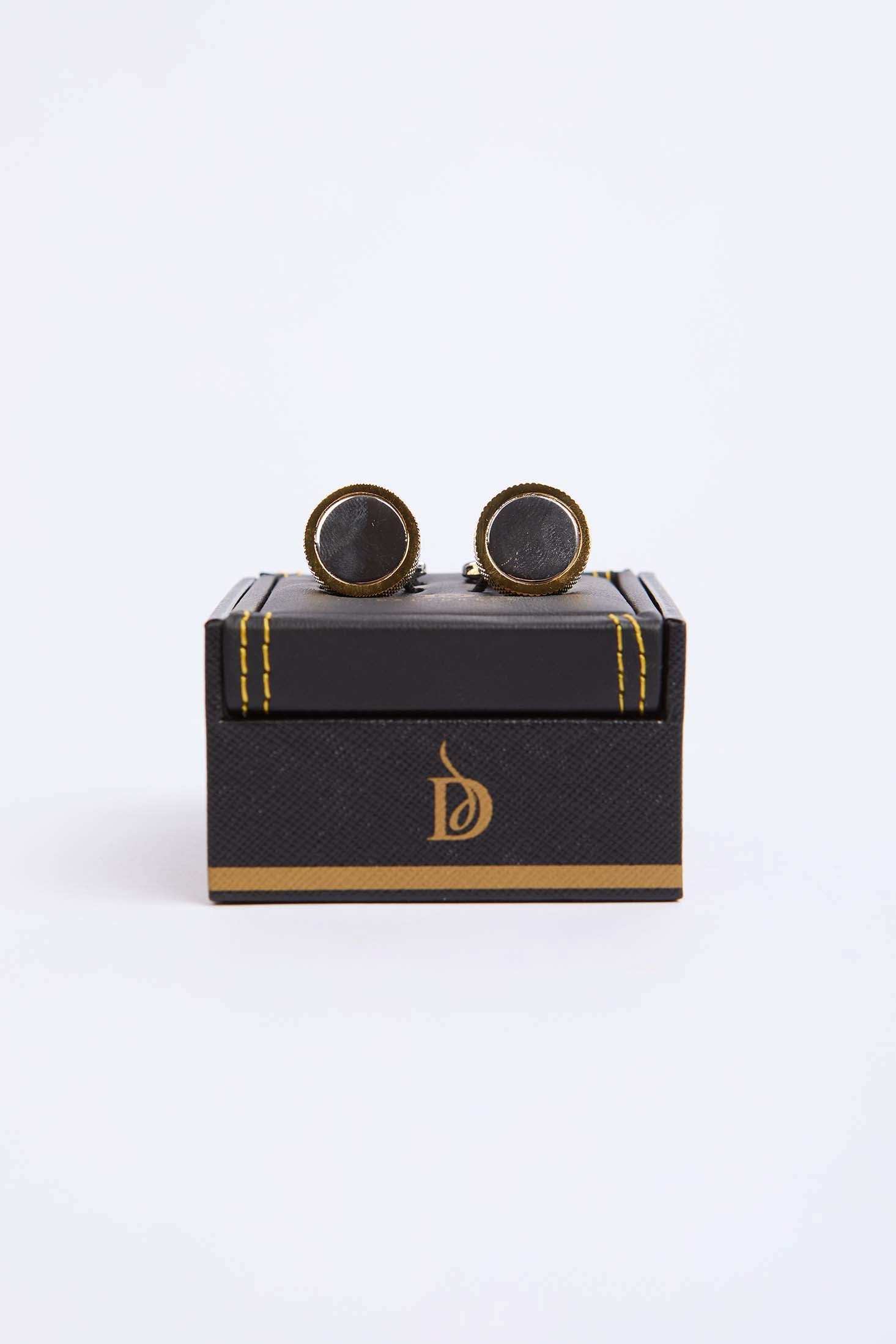 Men Regular Fit Cufflink Gold