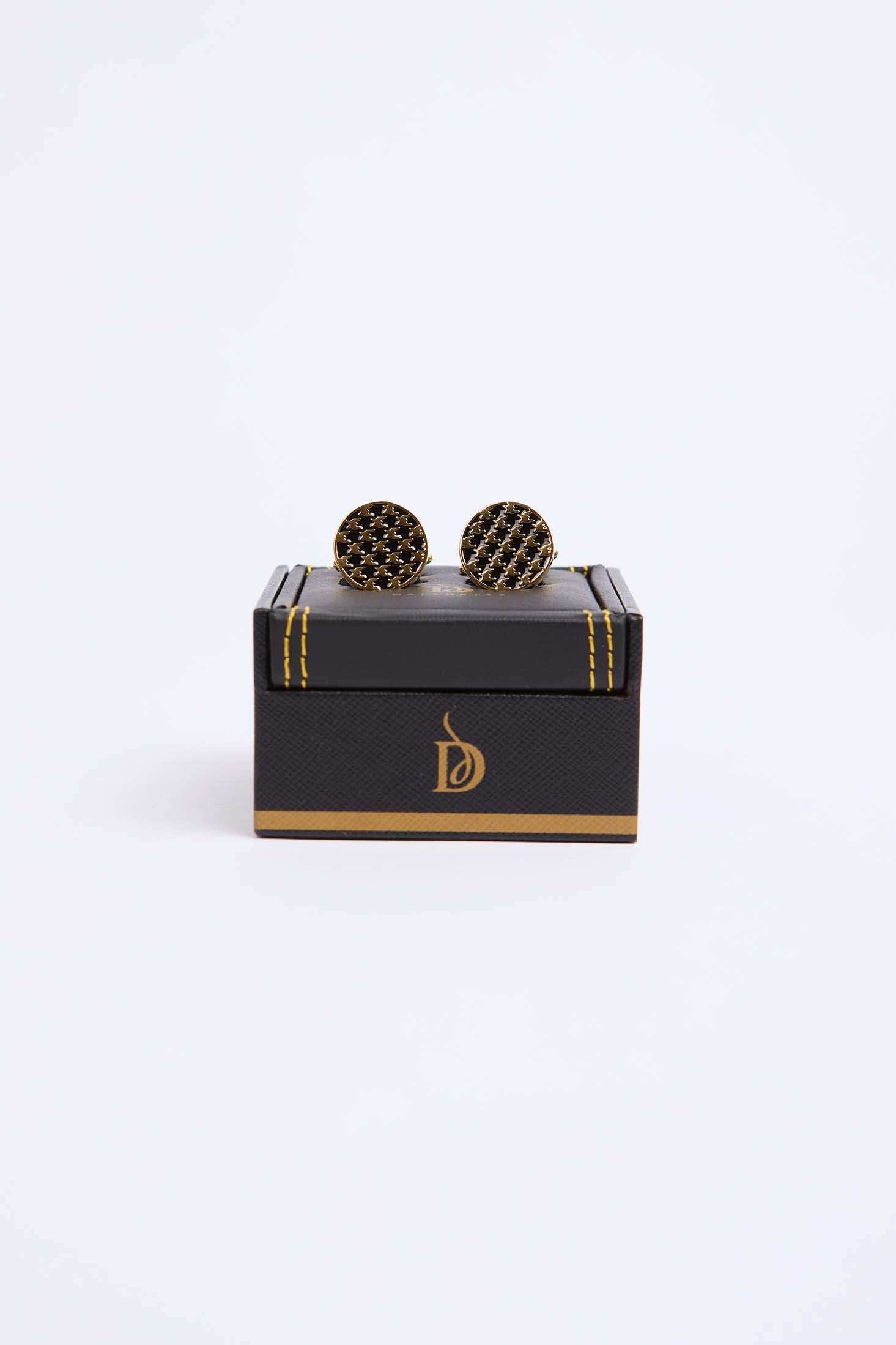 Men Regular Fit Cufflink Gold