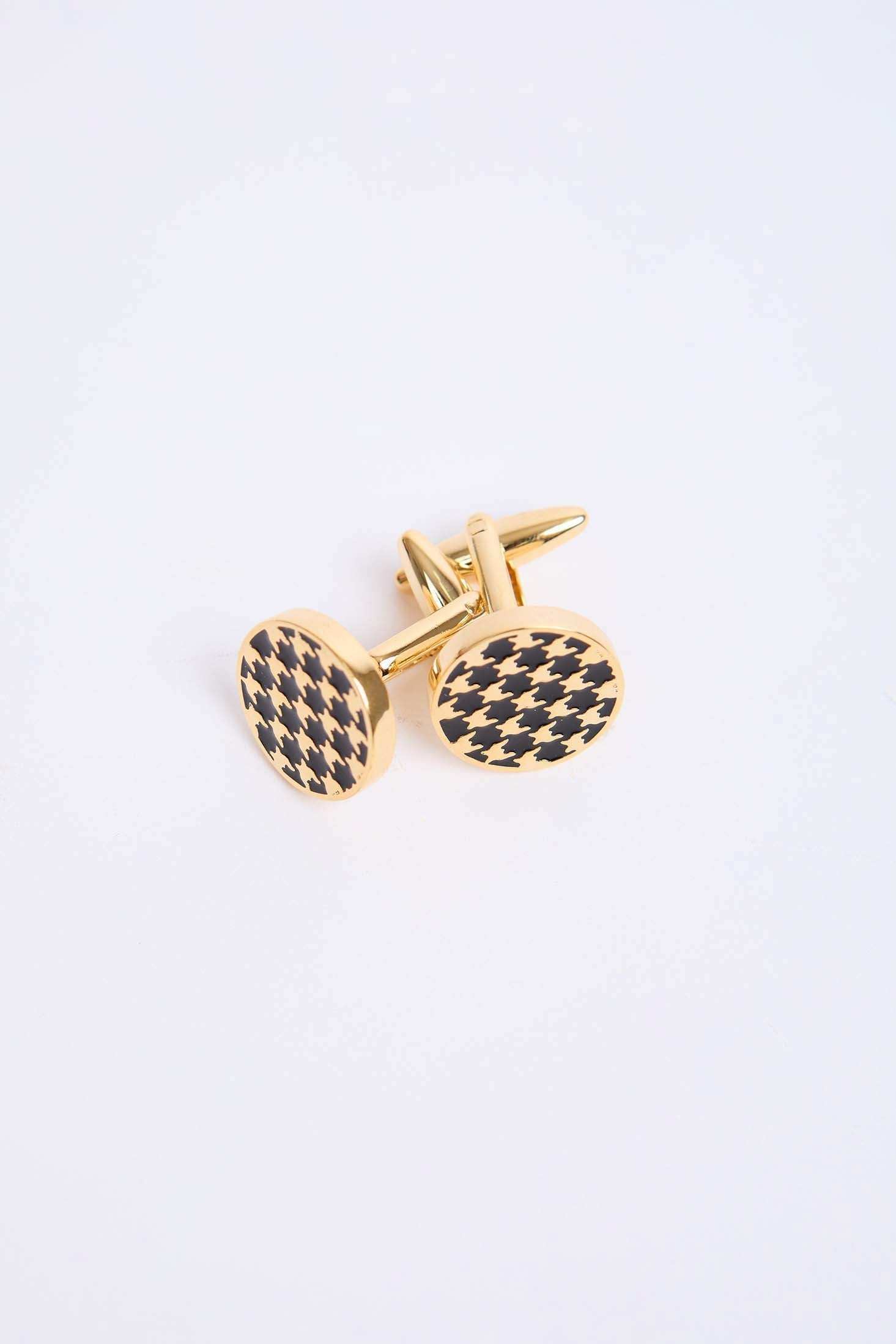Men Regular Fit Cufflink Gold