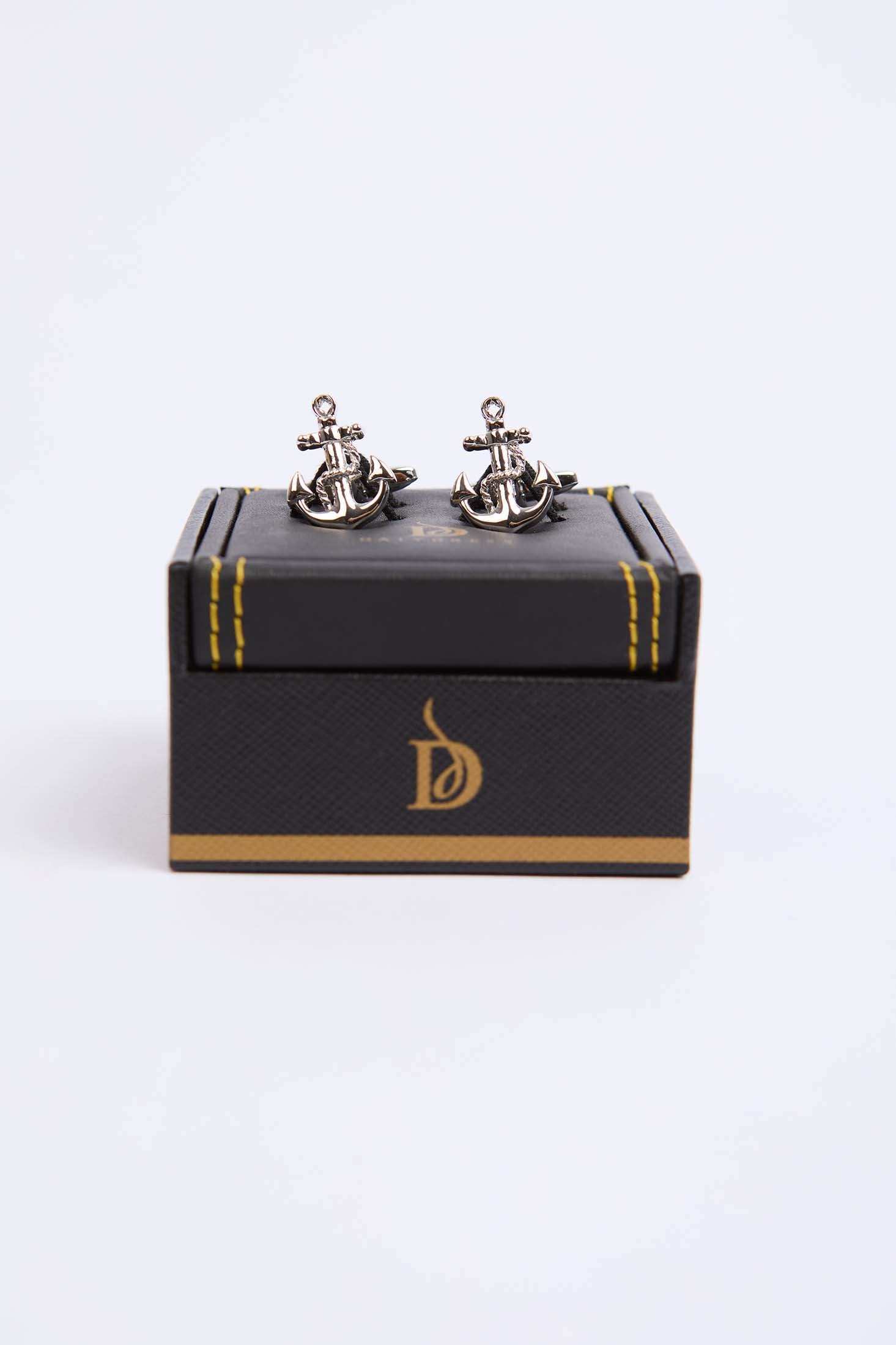 Men Regular Fit Cufflink Grey
