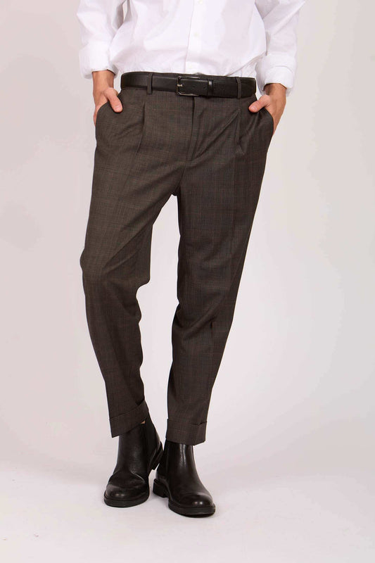 Men Regular Fit Pants Brown