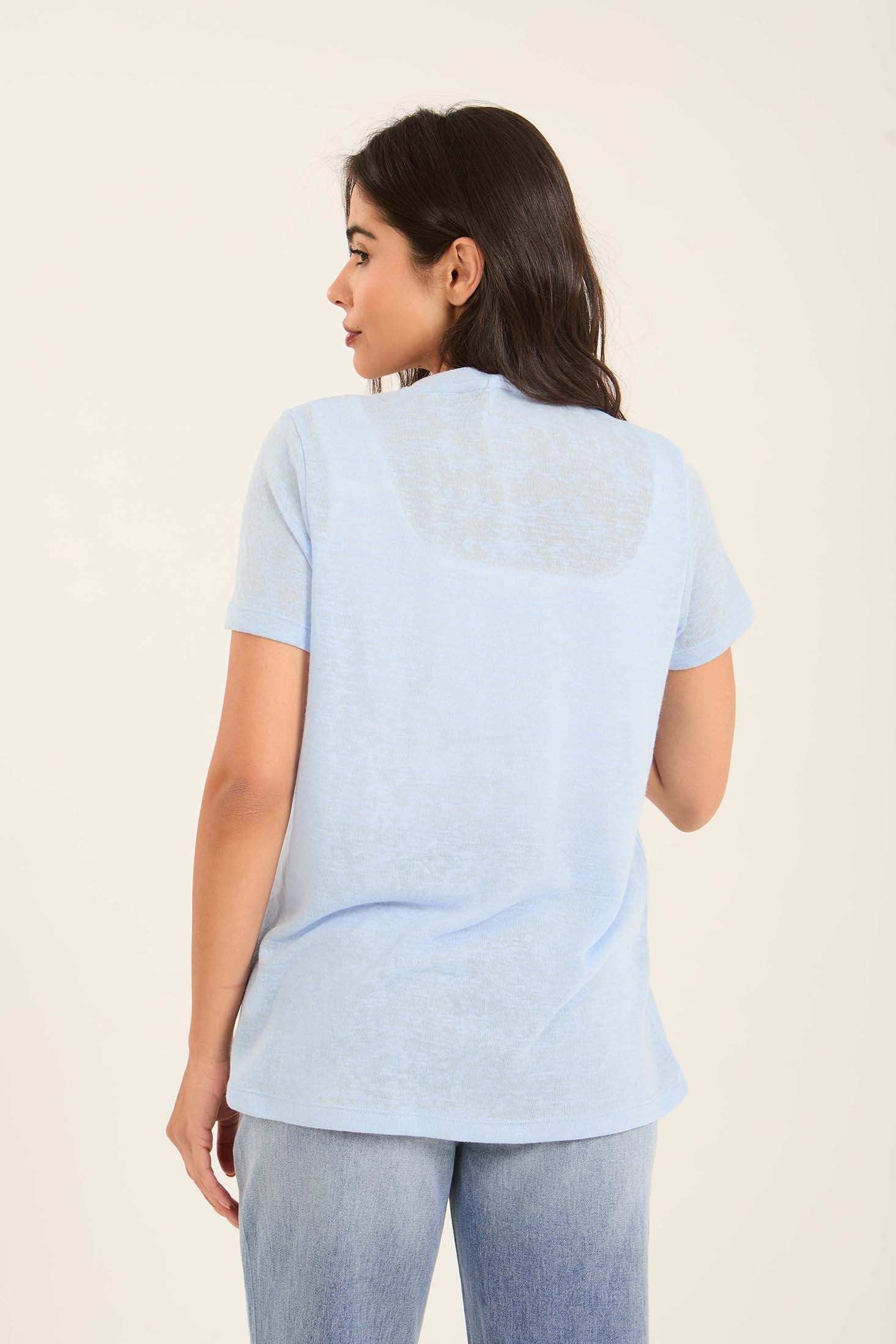 Embellished Rhinestone Crew Neck Tee