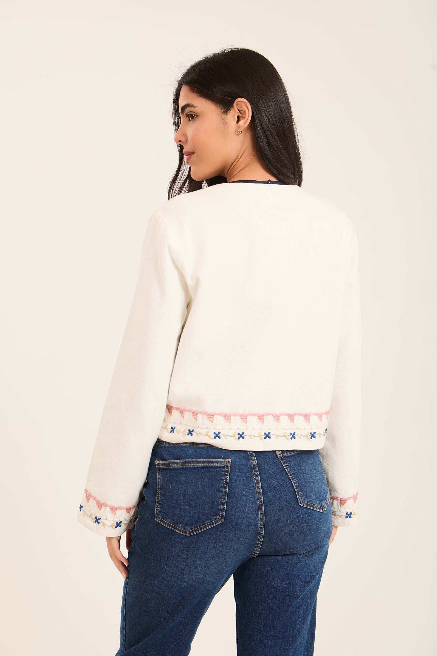 Embroidered Jacket with Boho Pattern