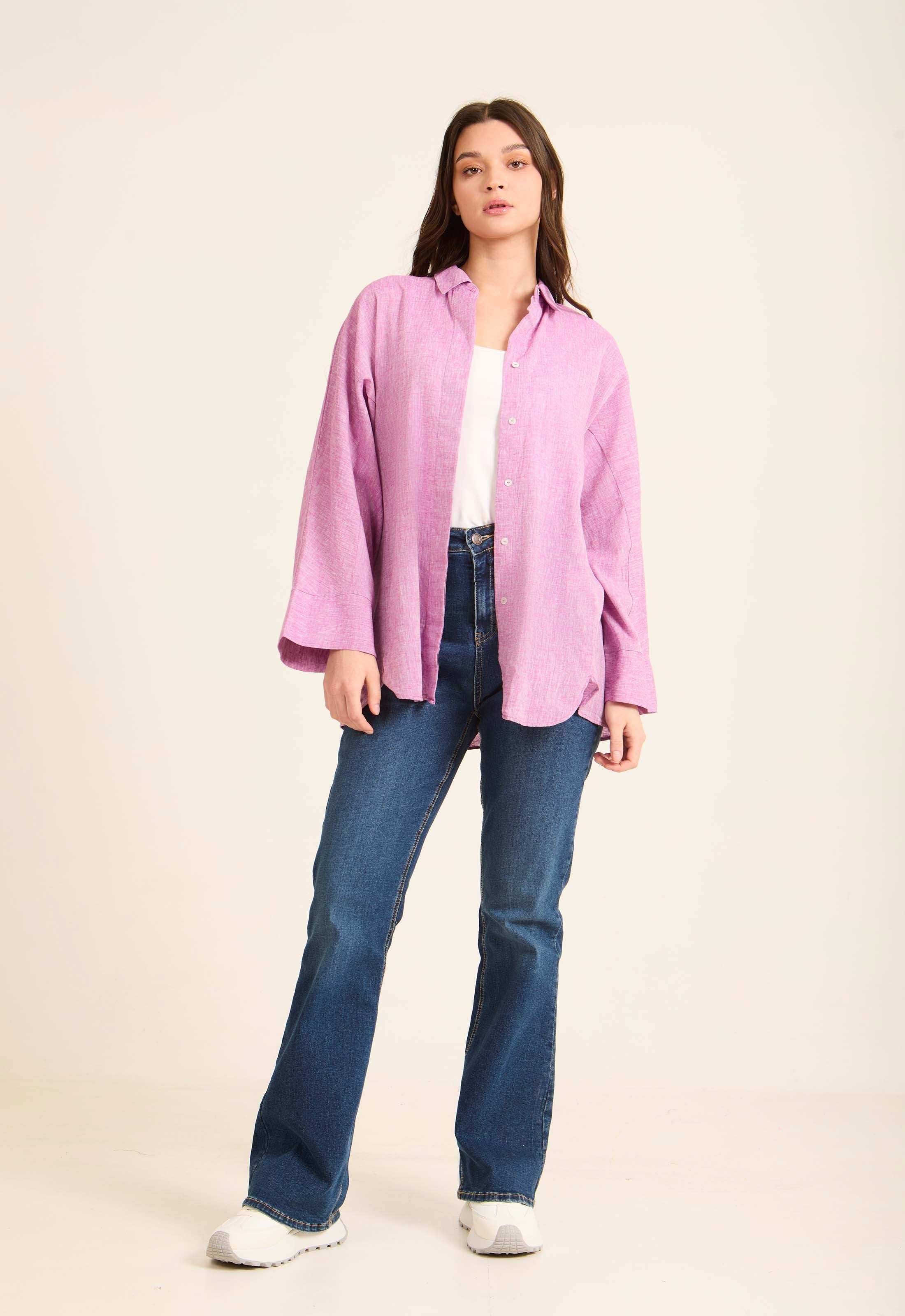Versatile Oversized Linen Shirt