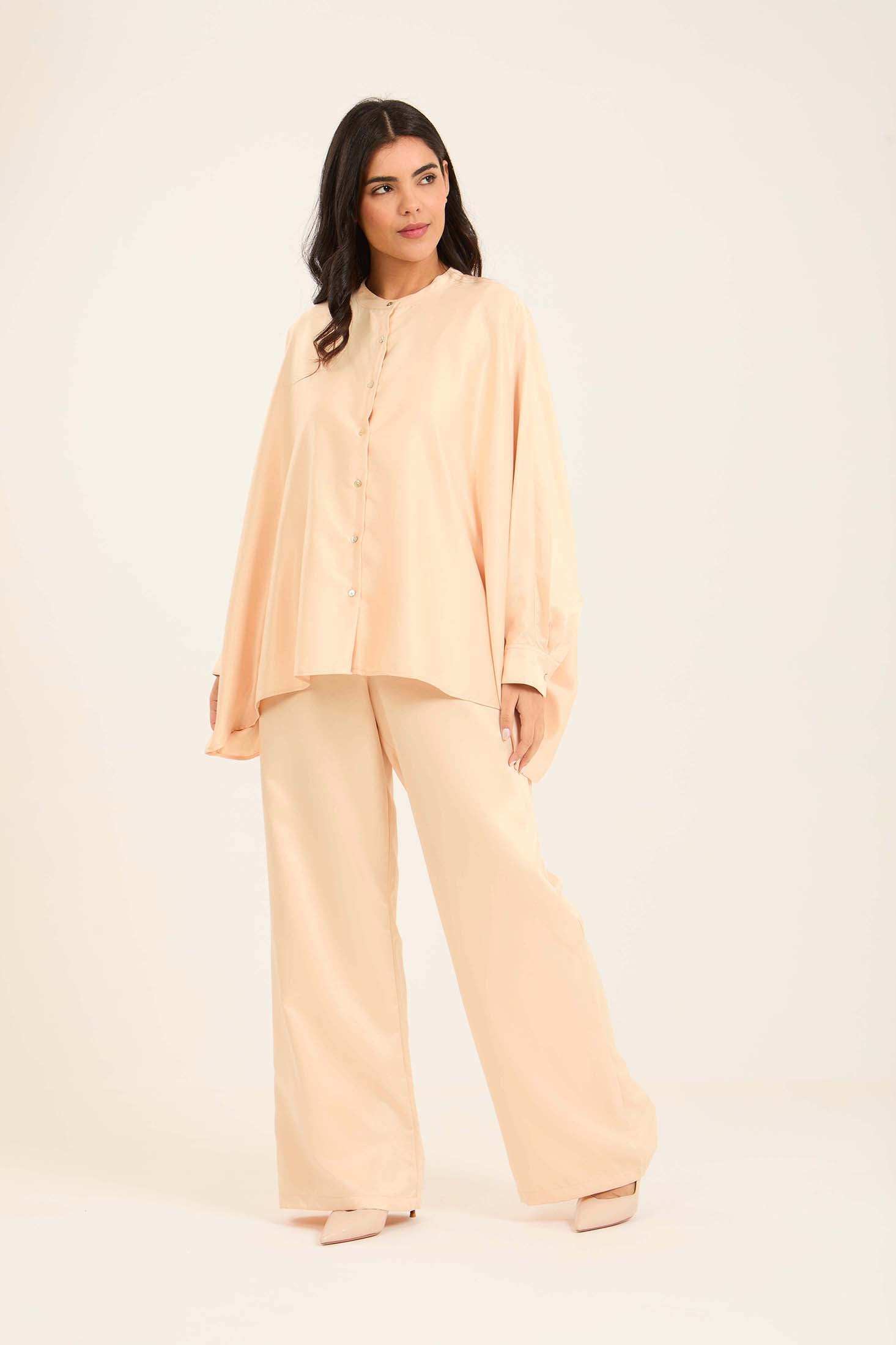 Flowing Satin Pants with Soft Silhouette
