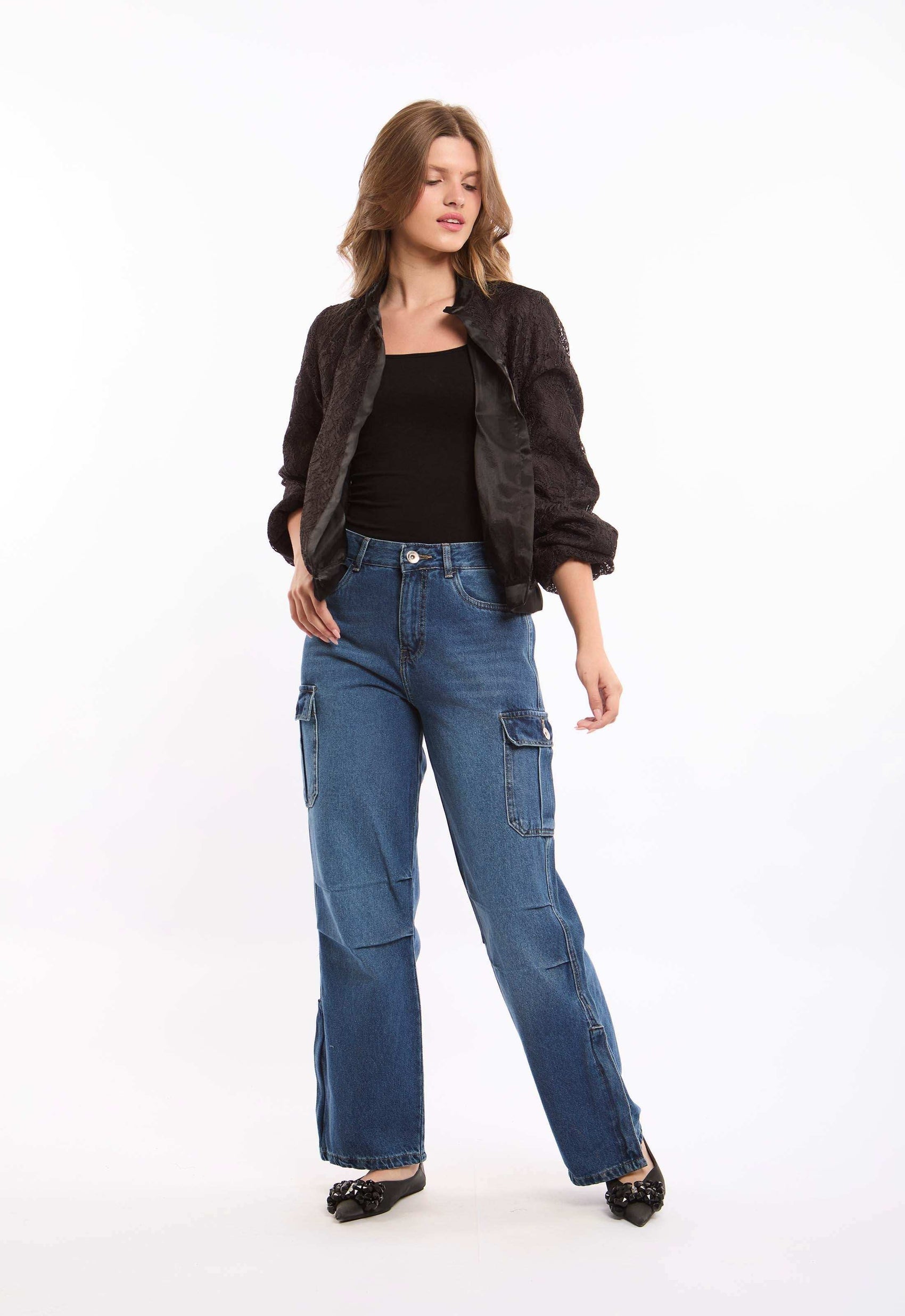 Textured Jacquard Button-Up Shirt