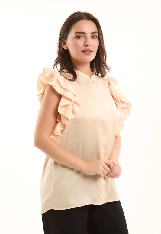 Elegant Pleated Sleeveless Blouse